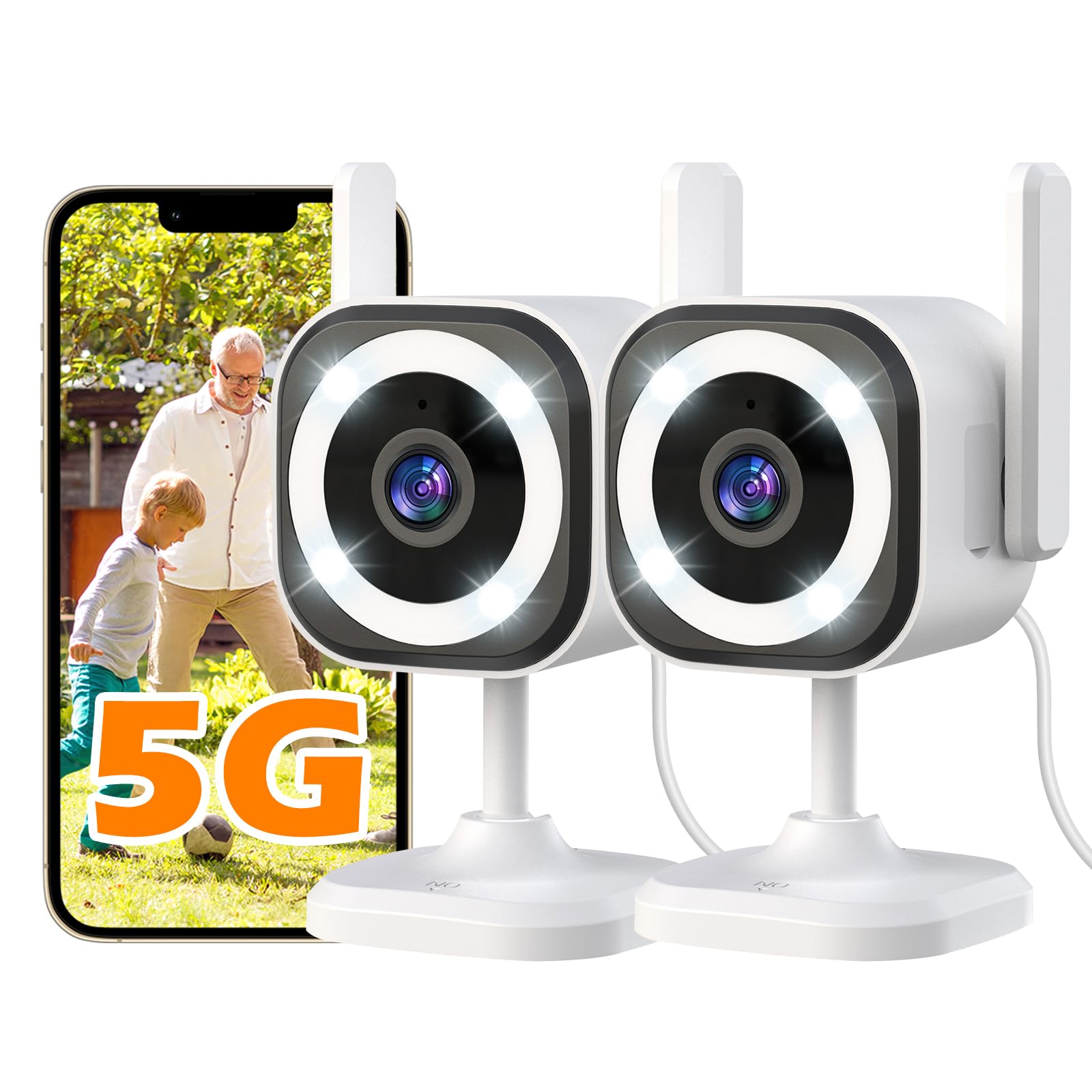 3MP 5G WiFi Outdoor Security Camera - 24/7 Color Night Vision