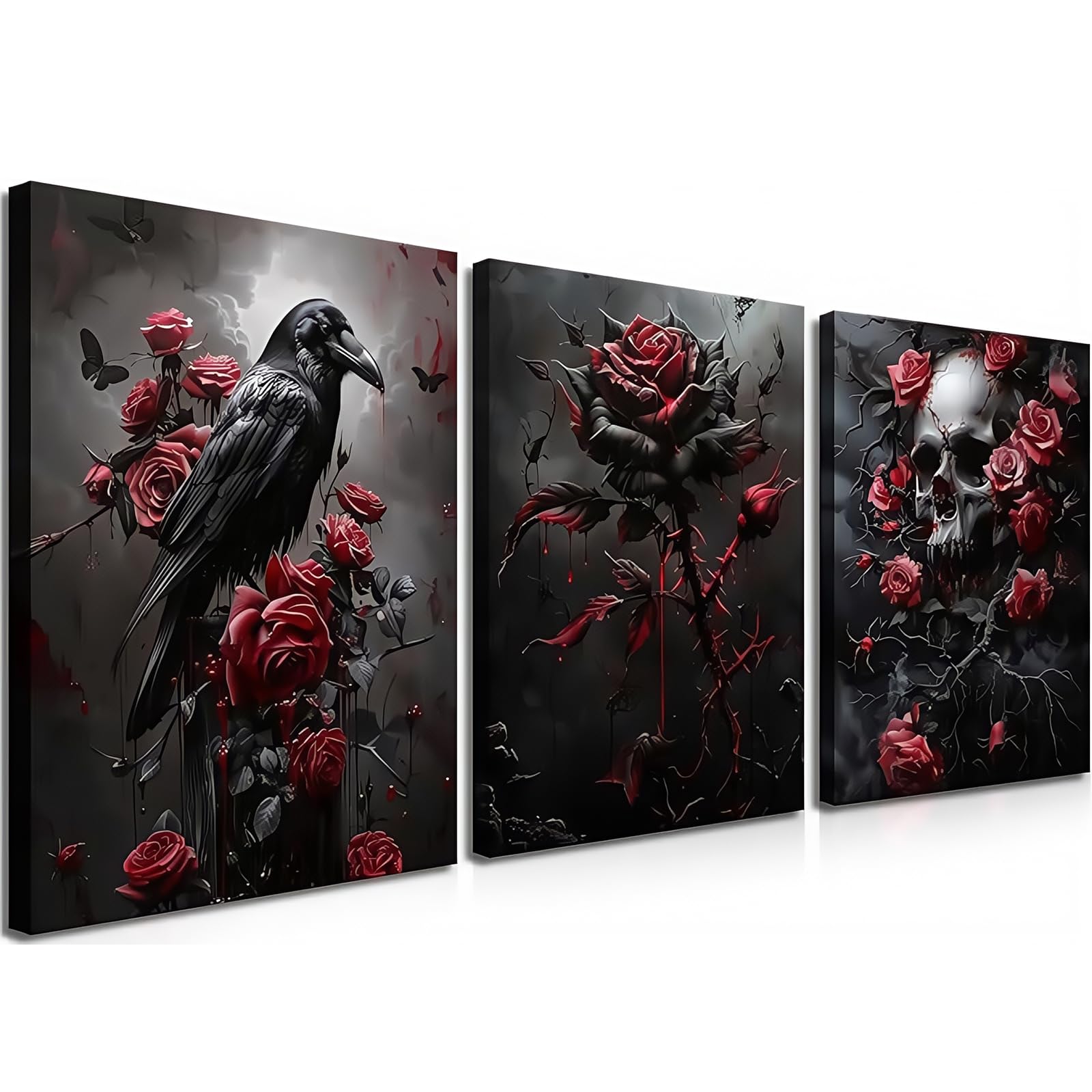 AstraGlam Halloween 5D Diamond Art Kit – 3-Piece Gothic Full Drill Set