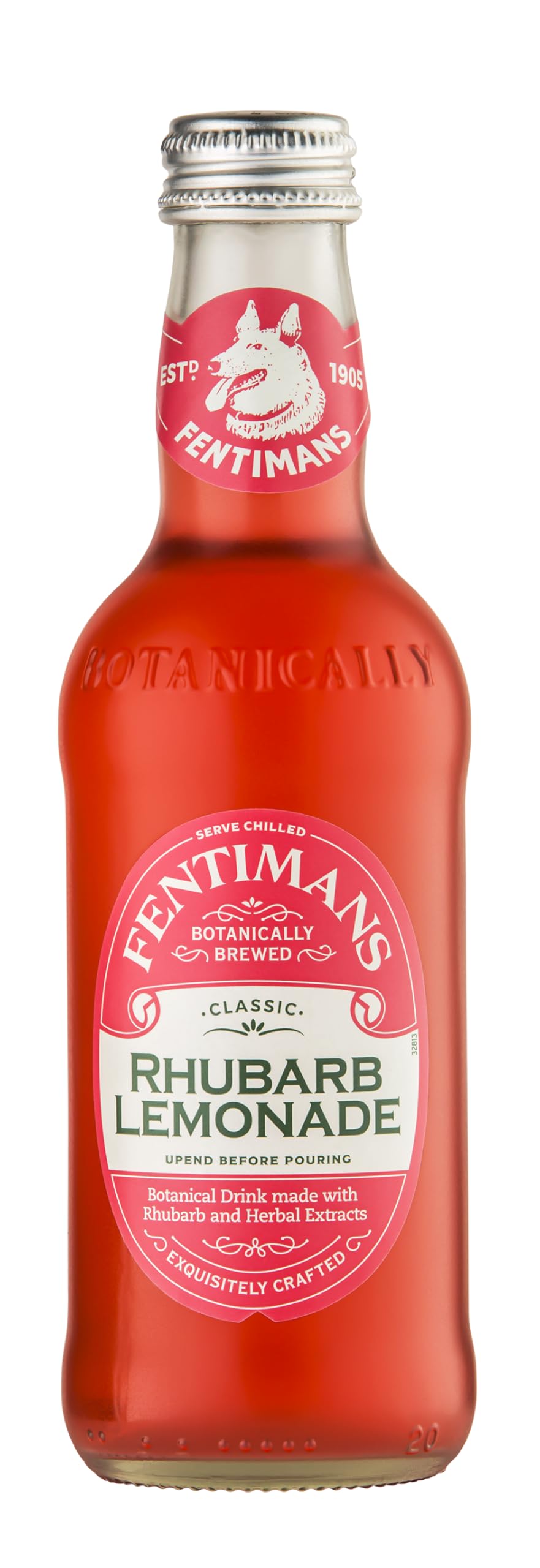 Fentimans Rhubarb Lemonade – Botanically Brewed Soft Drink – 12 Pack