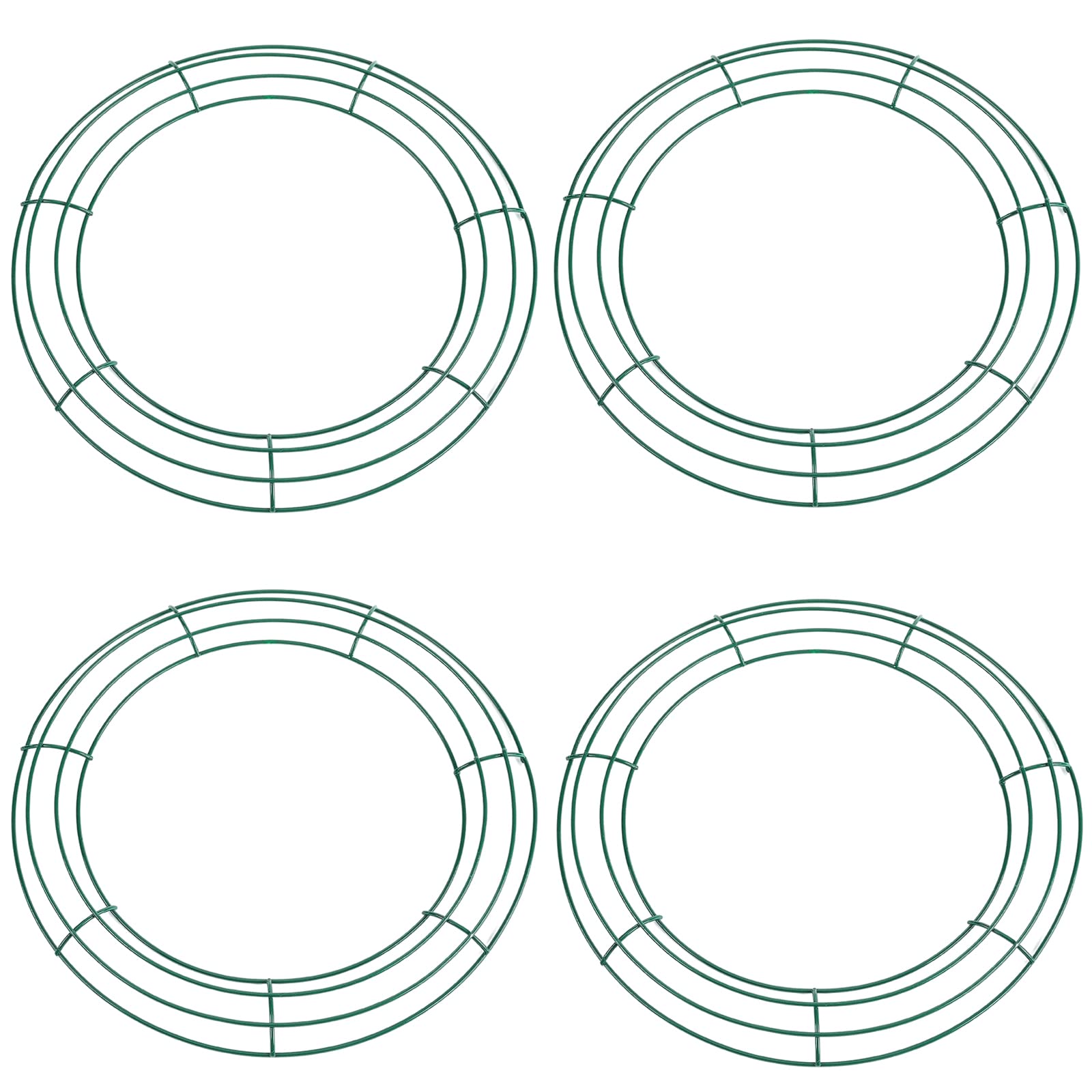14-Inch Metal Wire Wreath Frames - 4 Pack for DIY Crafts