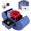 Firestyle Preserved Real Rose Gift Box with 100 Languages Love Necklace
