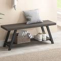 LVB Shoe Storage Bench Entryway Benches for Hallway 120cm Dark Oak - image 1