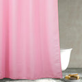 PopKozzi Pink Waffle Weave Shower Curtain | 84 Inch Extra Long Heavy Duty