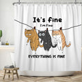 Jolof Store Funny Cat Shower Curtain | Waterproof Polyester Bath Decor