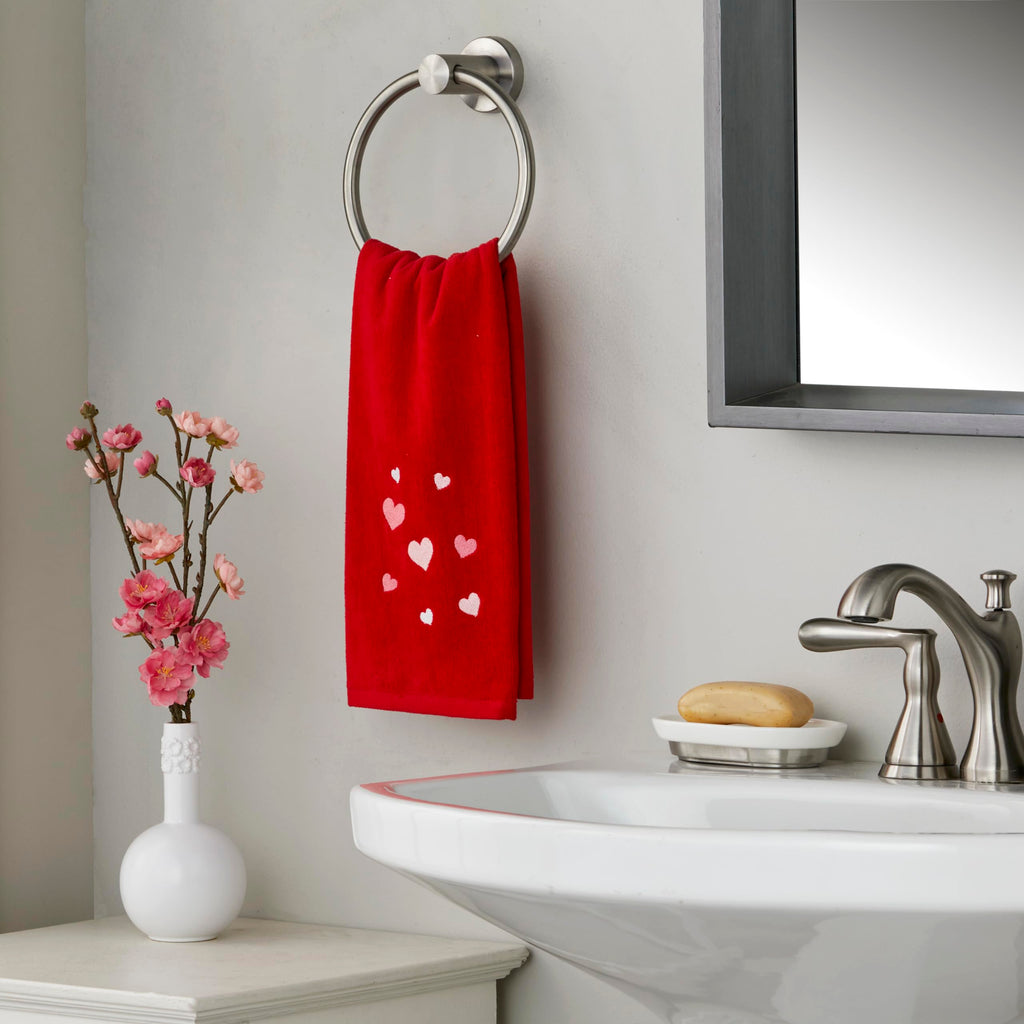 SKL Home Valentine's Day Tossed Hearts Hand Towel Set, 2 Count - image 4