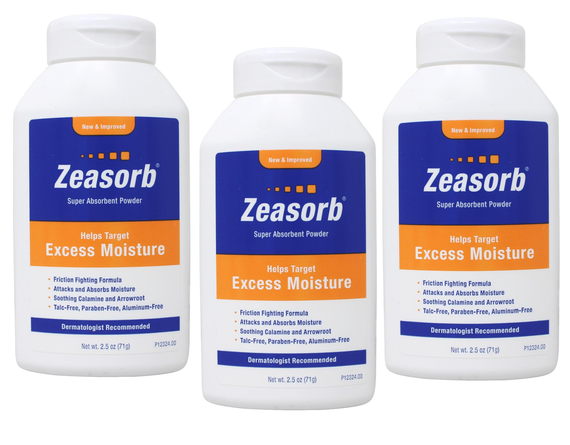 Zeasorb Antifungal Body Powder for Jock Itch and Moisture – 2.5 oz (3 Pack)