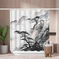 Woutay Chinese Landscape Shower Curtain | Mold Resistant Polyester – 71x71"