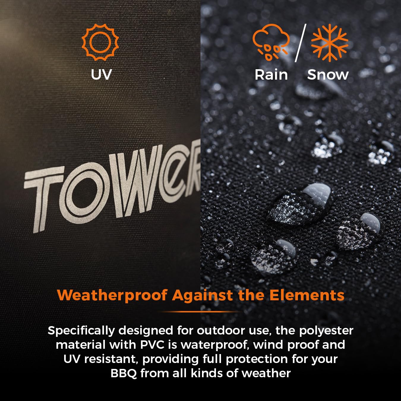 Tower Extra Large 4 Burner BBQ Cover – Heavy-Duty Waterproof Gas Grill Cover