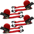 OWSYTOOL Ratchet Straps 4-Pack | 800KG Heavy Duty Tie Down Straps - 6M