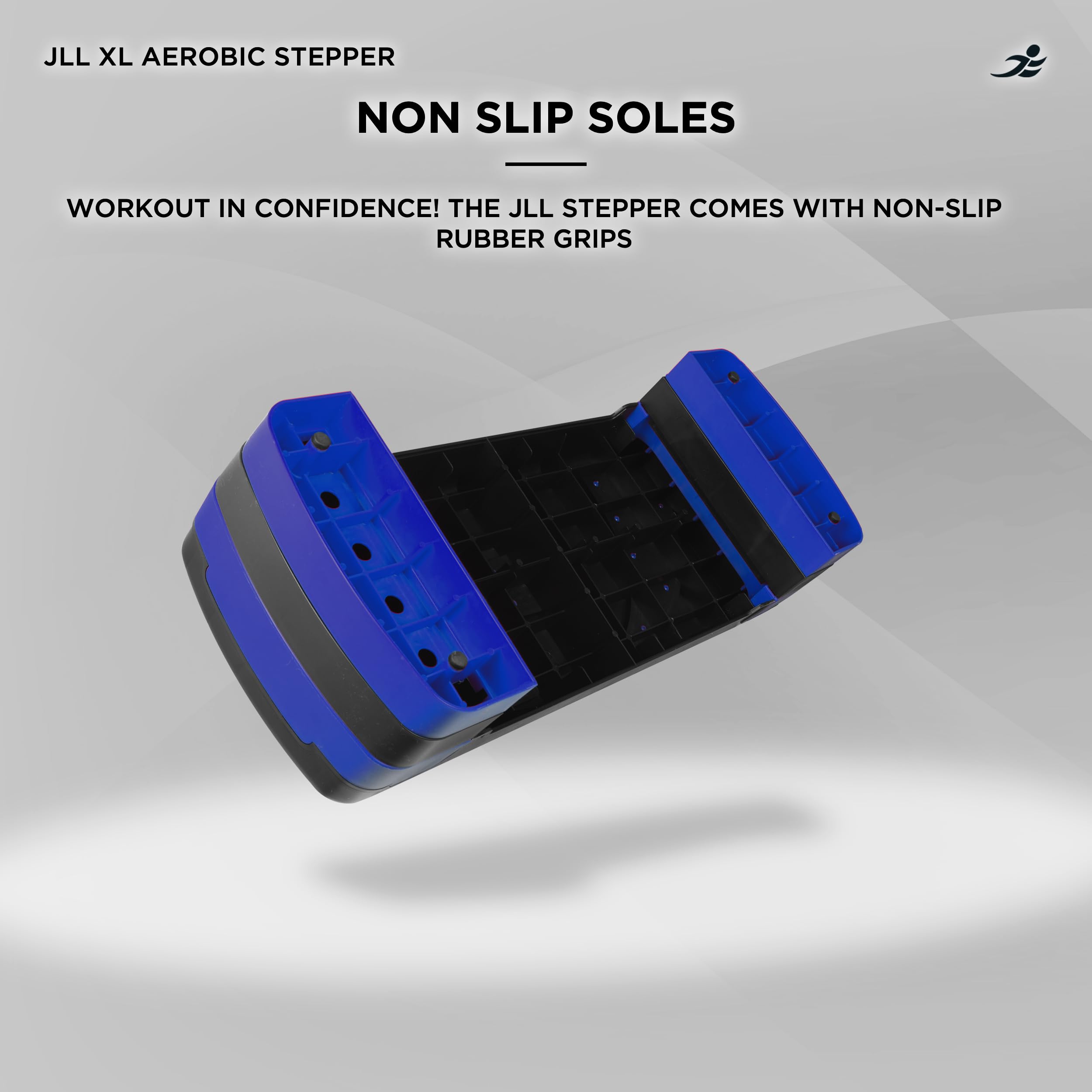 JLL Aerobic Exercise Stepper – Adjustable Height Fitness Platform, Blue XL