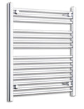 800mm Wide Chrome Heated Towel Rail Radiator Straight Flat Bathroom Warmer Rack Central Heating Turkish Zone 800mm Wide x 800mm Height - image 1