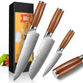 Jolof Store 3-Piece Damascus Steel Kitchen Knife Set – 67-Layer 10Cr15MoV