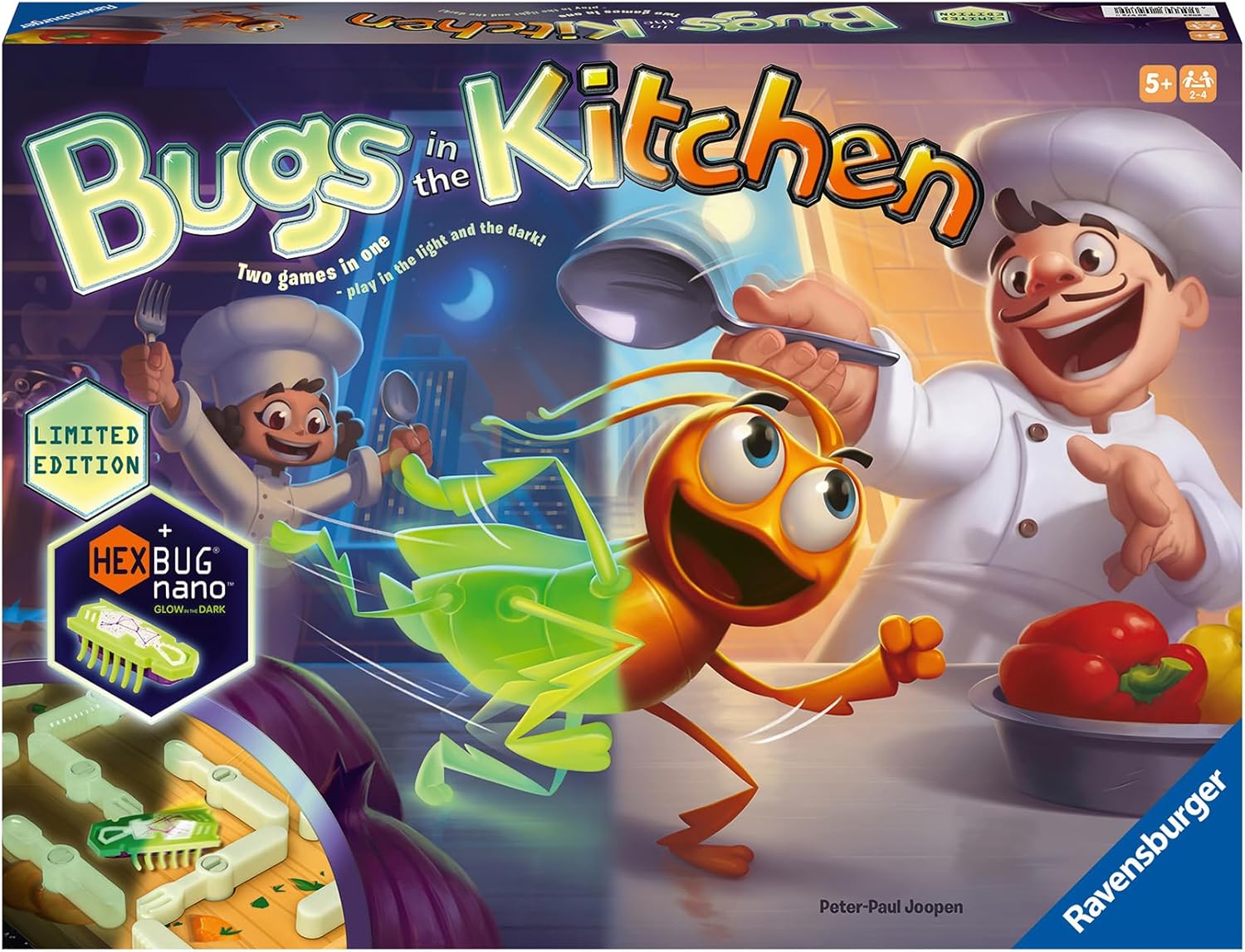 Ravensburger Bugs in the Kitchen Glow in the Dark Hexbug Board Game