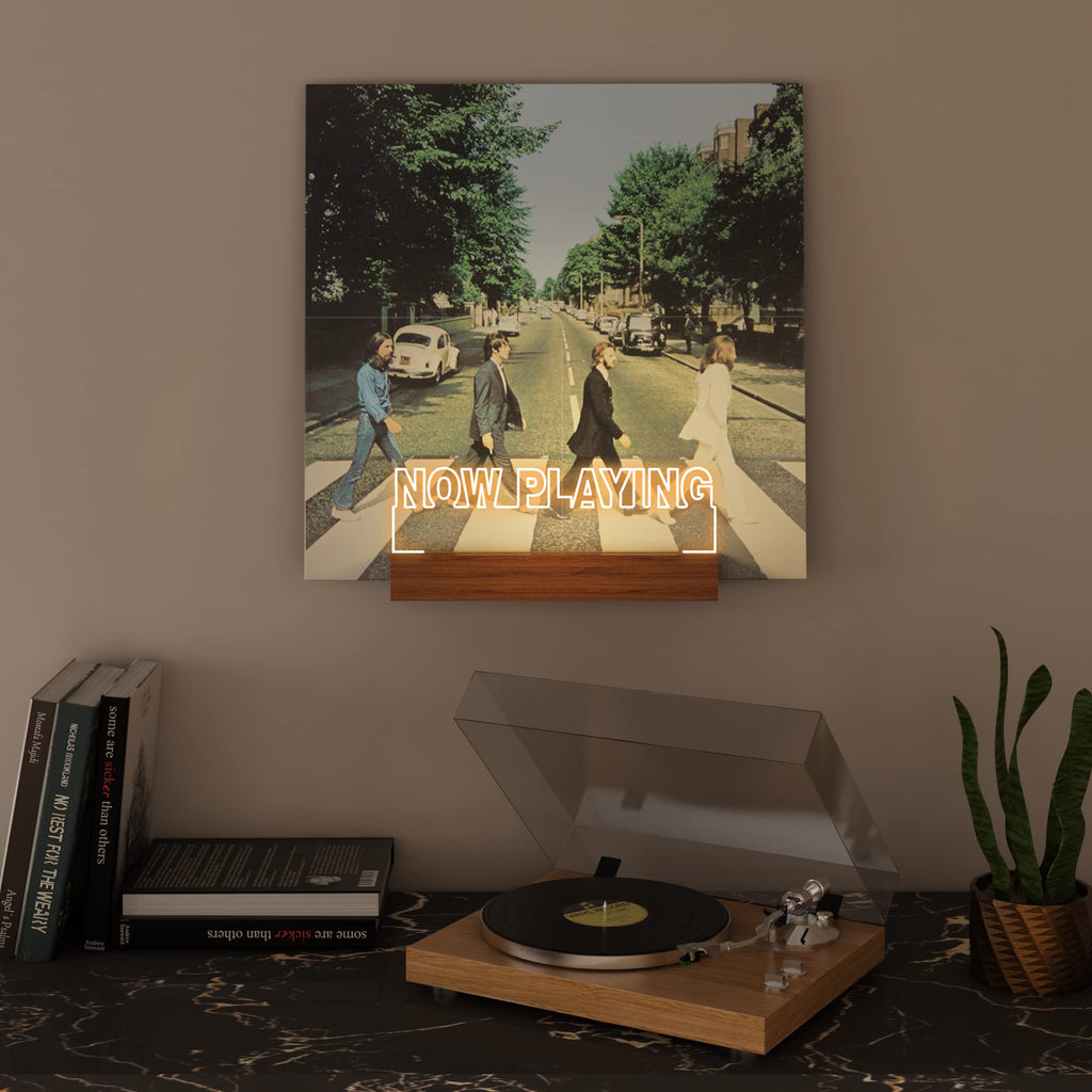 YuanDian Light up Now Playing Vinyl Record Stand Wall Mount, Now Spinning Record Player Stand - image 2
