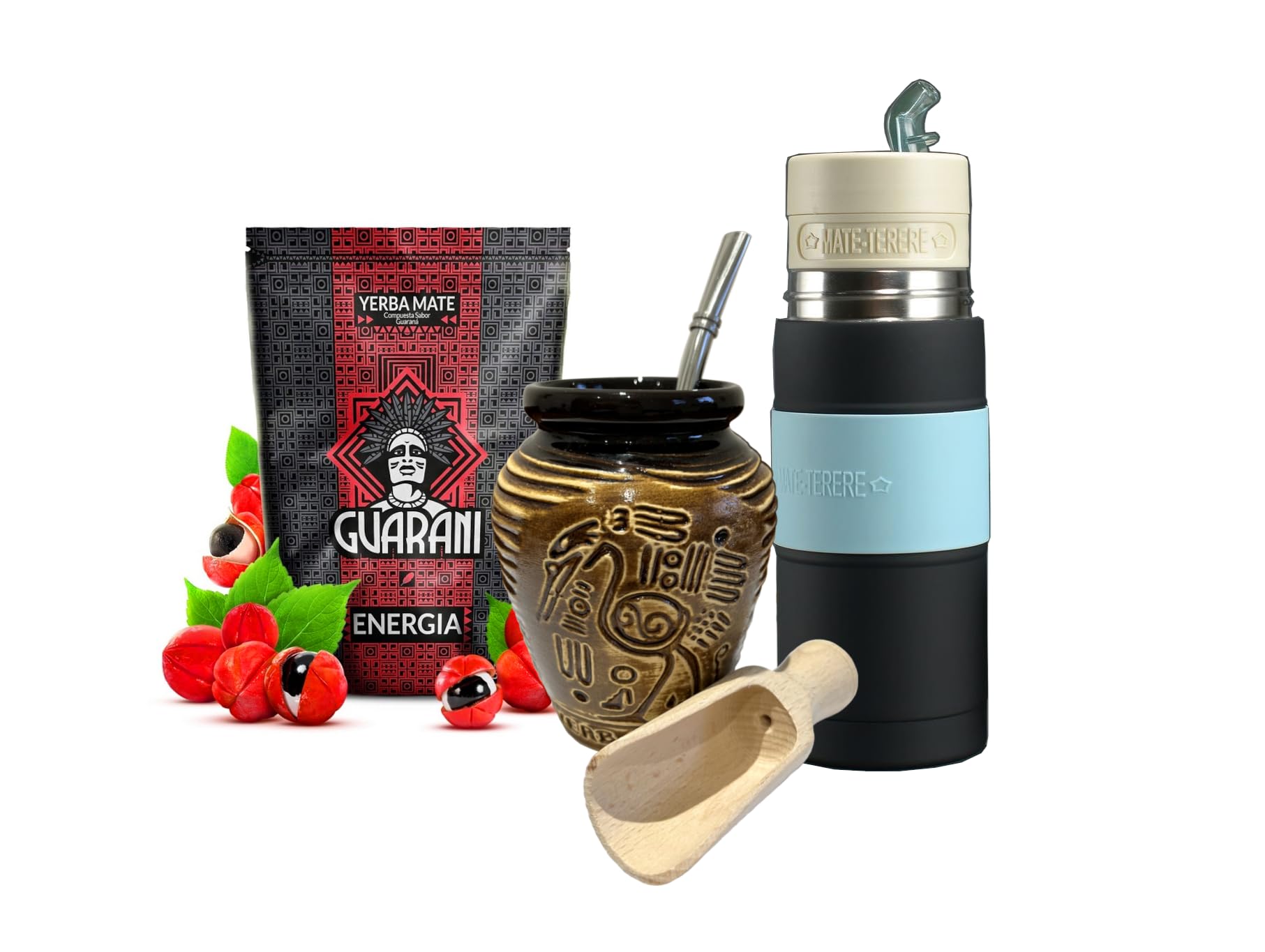 Guarani Yerba Mate Starter Kit – 500g Tea & Ceramic Cup