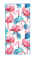 Microfiber Beach Towel – Quick Dry Sand Free Flamingo 71x32
