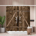 Jolof Store Wooden Gate Shower Curtain | Mold Resistant Polyester 180x180cm