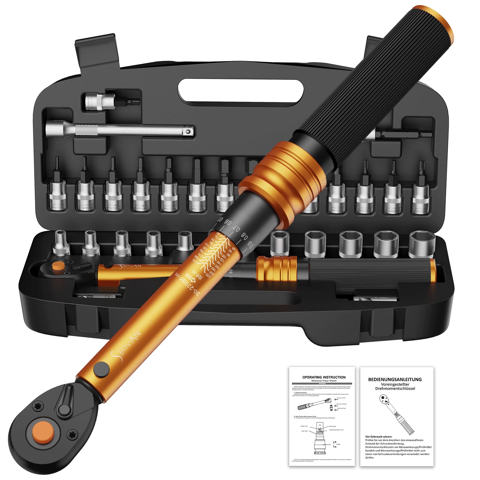 1/4 Torque Wrench Set 3-25 Nm | 33-Piece Bike Repair Kit