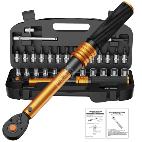 1/4 Torque Wrench Set 3-25 Nm | 33-Piece Bike Repair Kit