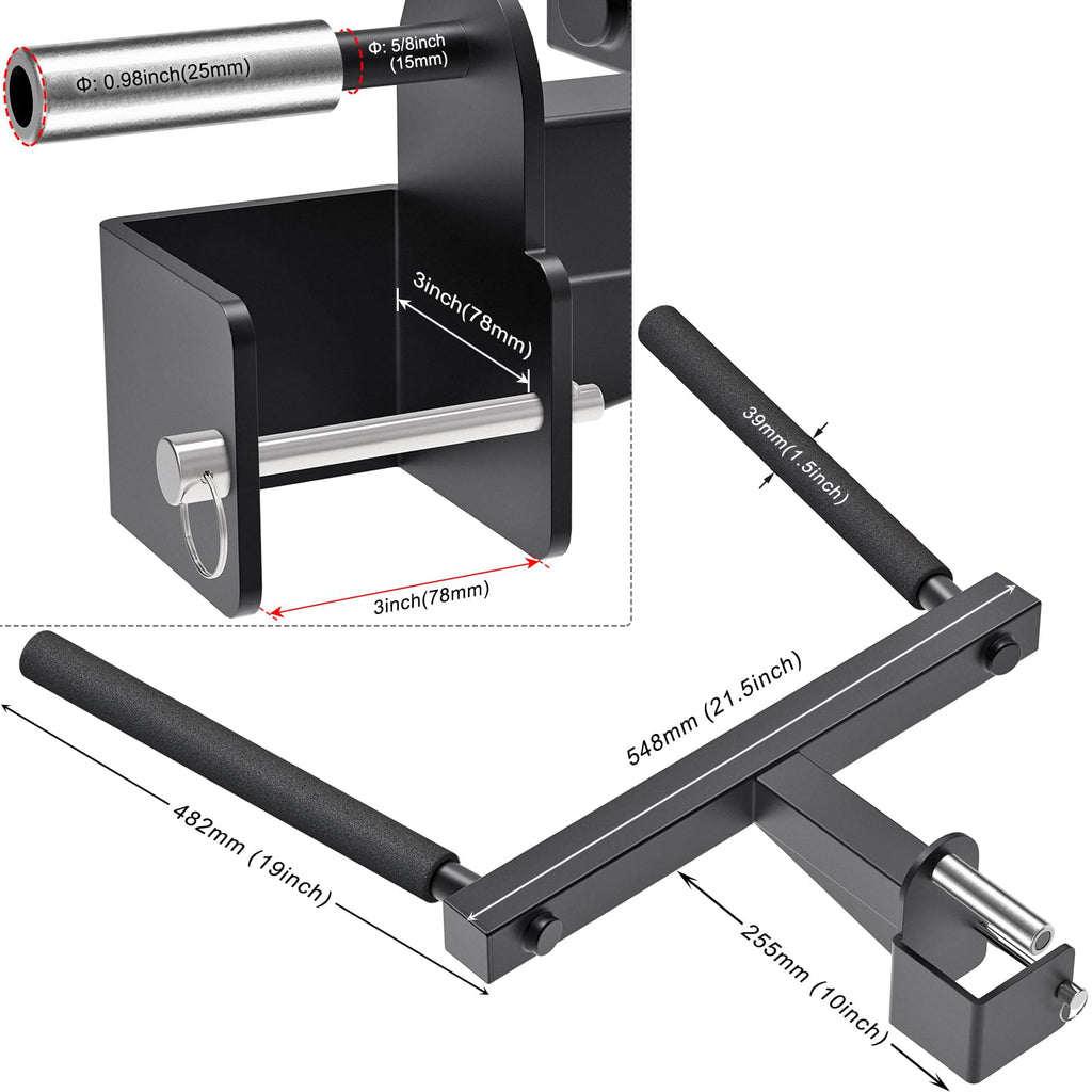 Kipika Y-Shaped Dip Bar Attachment for 2x2 and 3x3 Power Racks