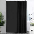 Furlinic Black Shower Curtain | Extra Long Waterproof Fabric – 78x94"
