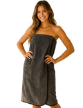 Morgenstern Women's Cotton Terrycloth Sauna Wrap Towel - Grey