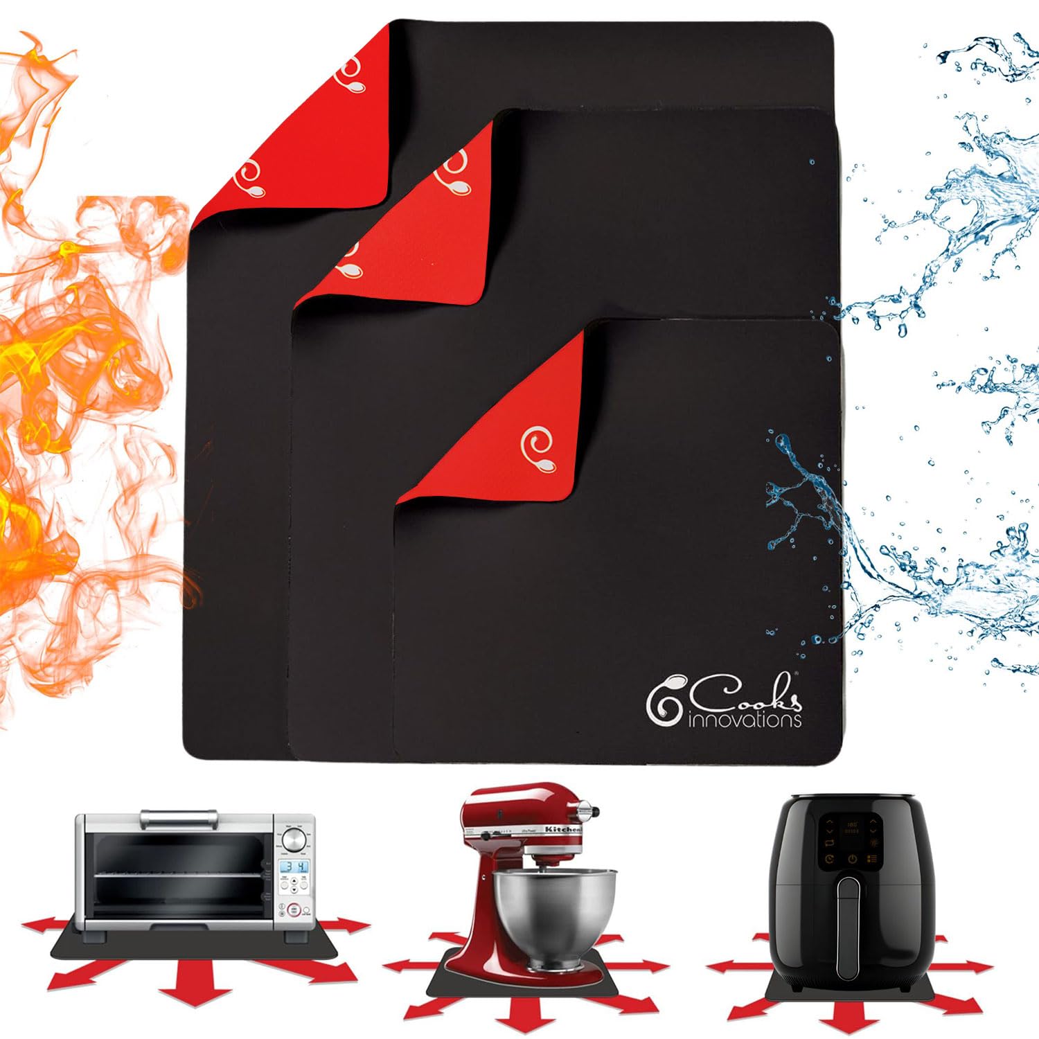 Cooks Innovations Kitchen Appliance Sliders - Heat Resistant 3 Pack