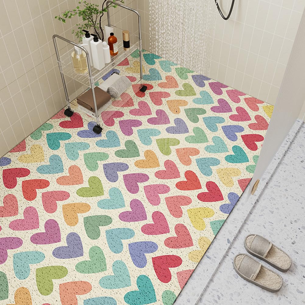 Loofah Shower Mat – Non-Slip Anti-Mould PVC Bath Mat, 40x60cm