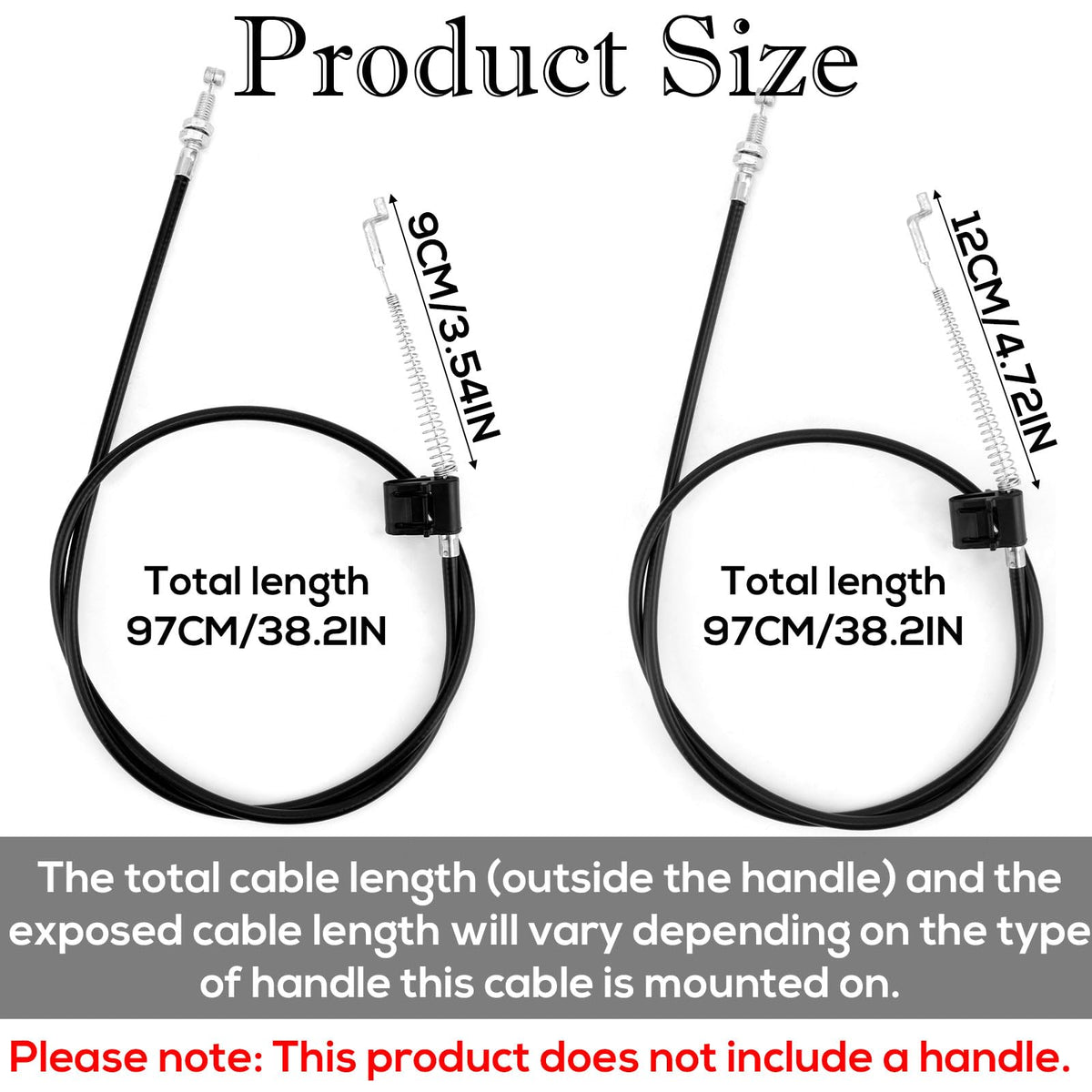 Fukaisu 2pcs Sofa Recliner Cables, Universal Recliner Handle Pull Cable Hook Exposed Couch Release Repair Cable with S Tip Replacement Parts for Most - image 2