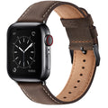 WFEAGL Genuine Leather Apple Watch Strap for iWatch Series 11/10/SE – Coffee