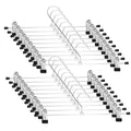 WEIDMAX Trouser Hanger Strong Chrome Skirt Coat Hangers with Non-Slip Clips 28cm 11",Pack of 20 - image 1