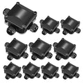 Jolof Store 10-Pack Waterproof 3-Way Junction Boxes for Outdoor Lighting