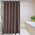 EurCross Brown Fabric Shower Curtain – Mould Proof & Weighted 180x180cm