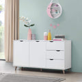 Timber Art Design Modern White Sideboard Cabinet | 2 Doors 3 Drawers