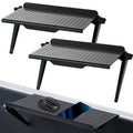 JJQHYC 2 TV Top Shelf Monitor Shelf Screen Top Shelf Adjustable Computer Top Shelf Black Monitore Stand for Streaming Devices, Router, Media Boxes - image 1