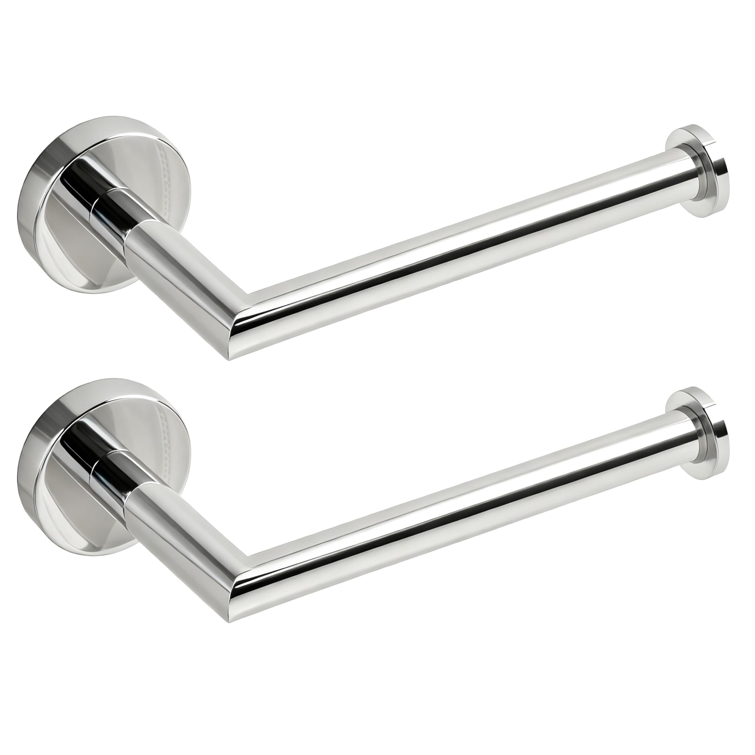 HITSLAM Chrome Toilet Roll Holder – SUS 304 Stainless Steel, 2 Pack
