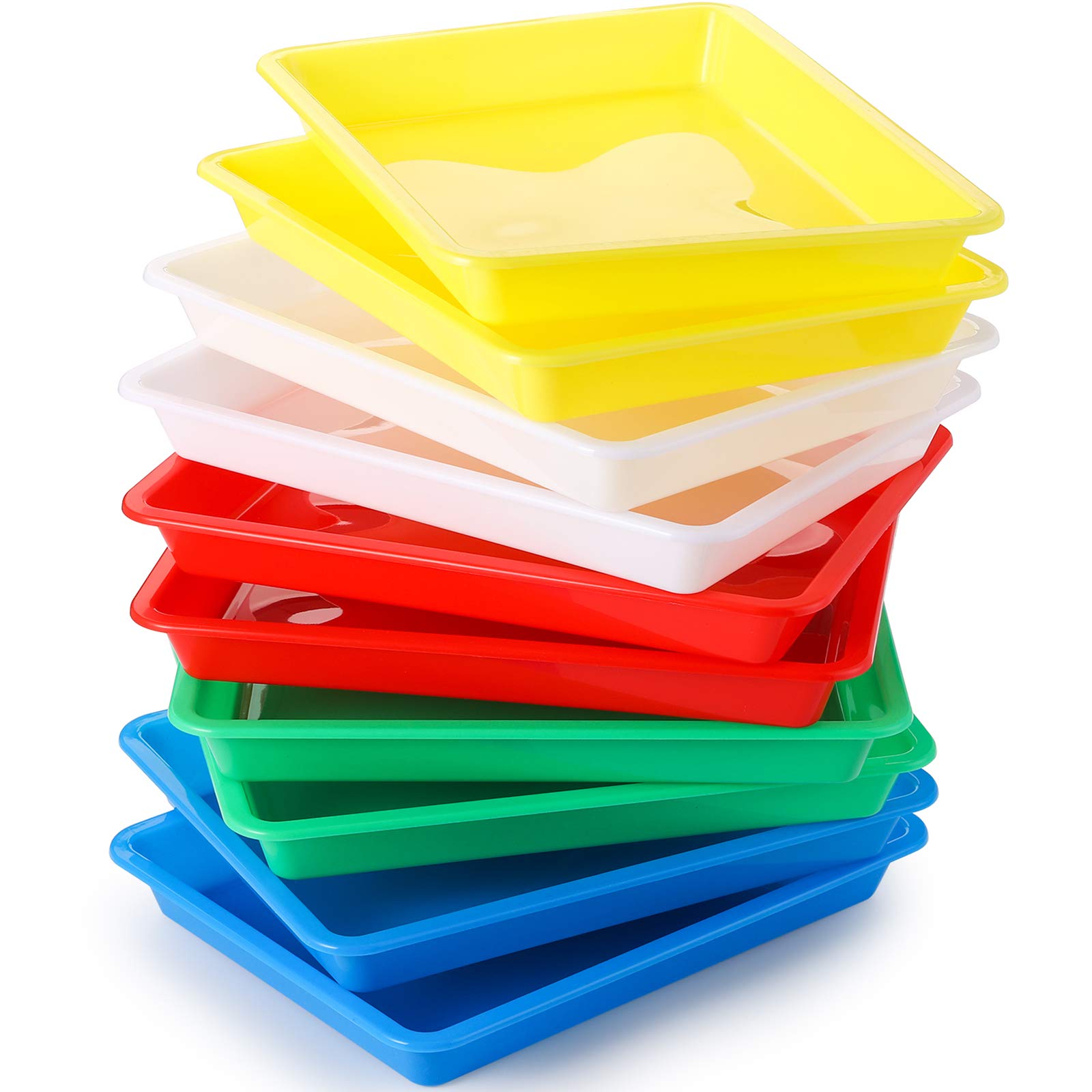 WUWEOT 10 Pack Plastic Activity Trays | Art and Crafts Organizer