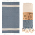 MyStilo Hammam Towel – 100% Recycled Cotton Eco-Friendly Petrol Blue