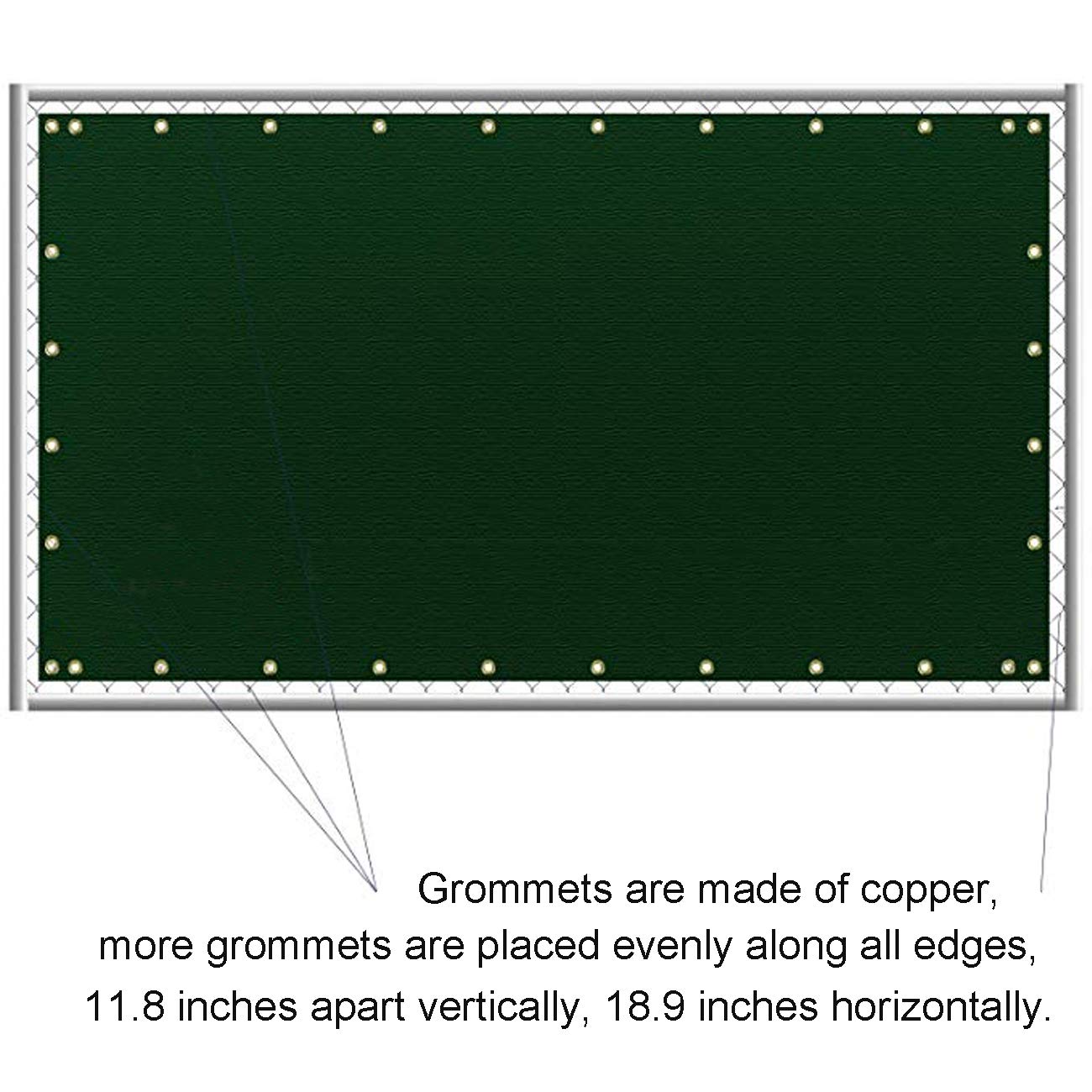 Sunnyglade Privacy Fence Screen - 6 x 50 ft HDPE Garden Mesh, Green