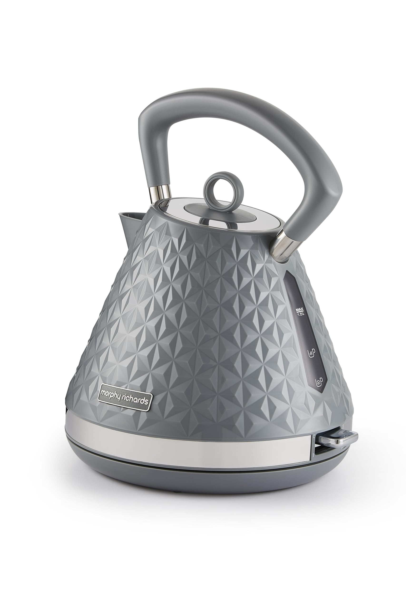 Morphy Richards Vector Pyramid Kettle | 1.5L Rapid Boil 3kW – High Gloss