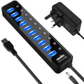 atolla 10-Port Powered USB 3.0 Hub with Individual On/Off Switches