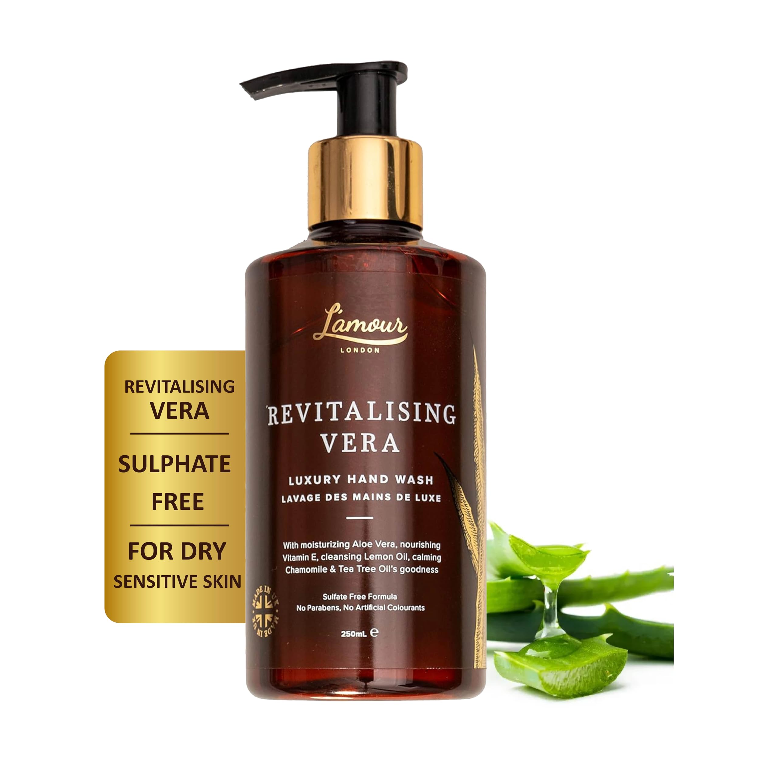 L'amour Natural Revitalising Vera Luxury Hand Wash with Essential Oils