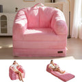MAXYOYO Folding Sofa Bed with Backrest, Boneless Fold Out Couch Bed with Handle, 2 in 1 Convertible Bean Bag Chair to Floor Sofa Lounger