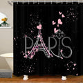 Jolof Store Eiffel Tower Shower Curtain | Paris Theme Waterproof Polyester