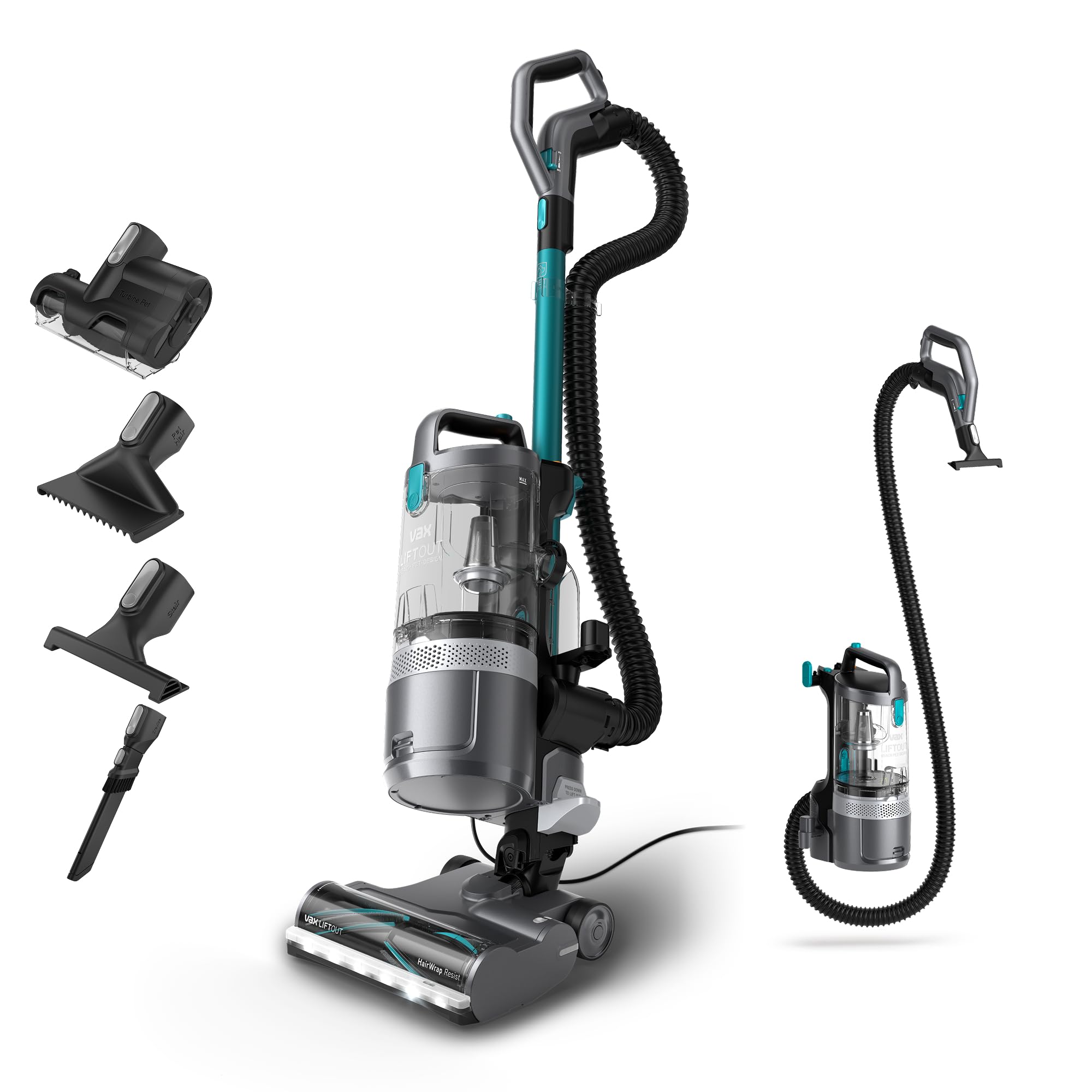 Vax LiftOut Reach Pet Upright Bagless Vacuum Cleaner – Graphite/Teal