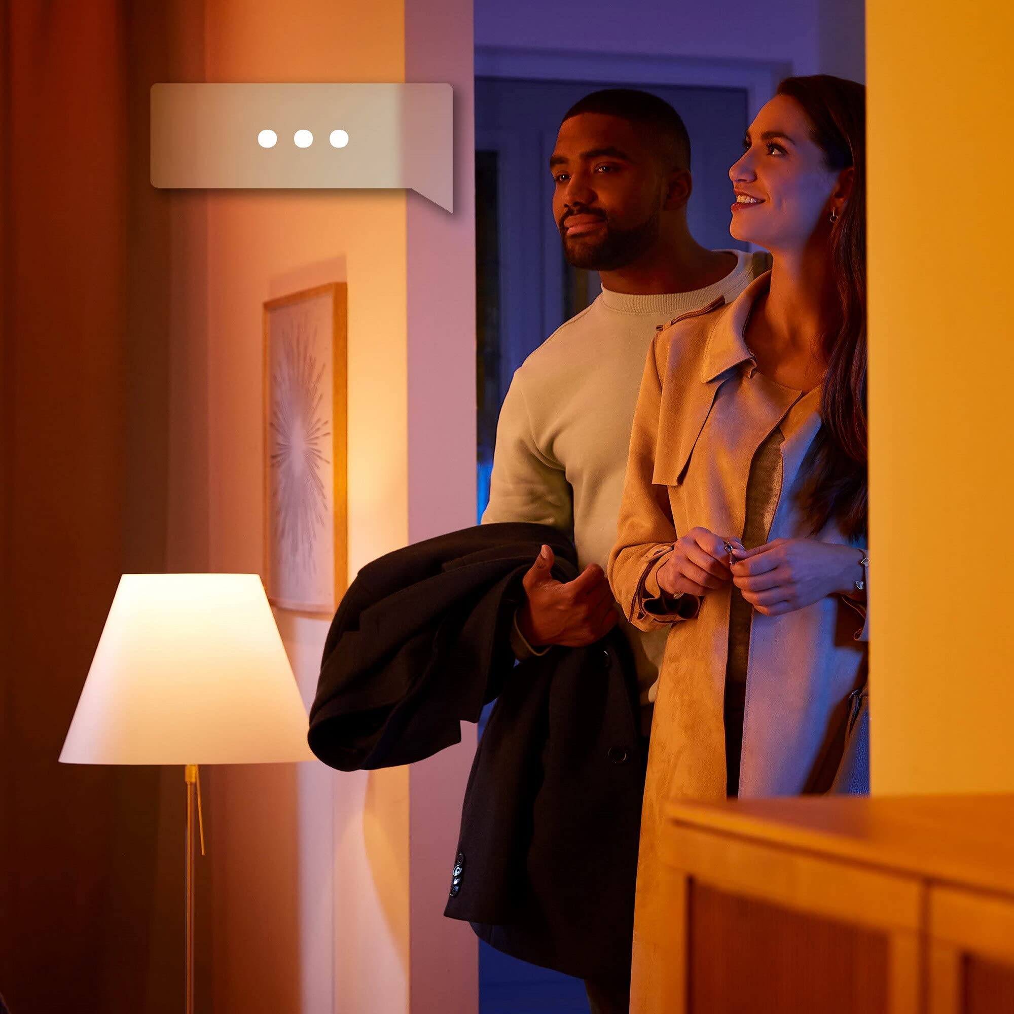 Philips Hue White & Colour Ambiance E14 Smart Candle LED Bulb - 2 Pack