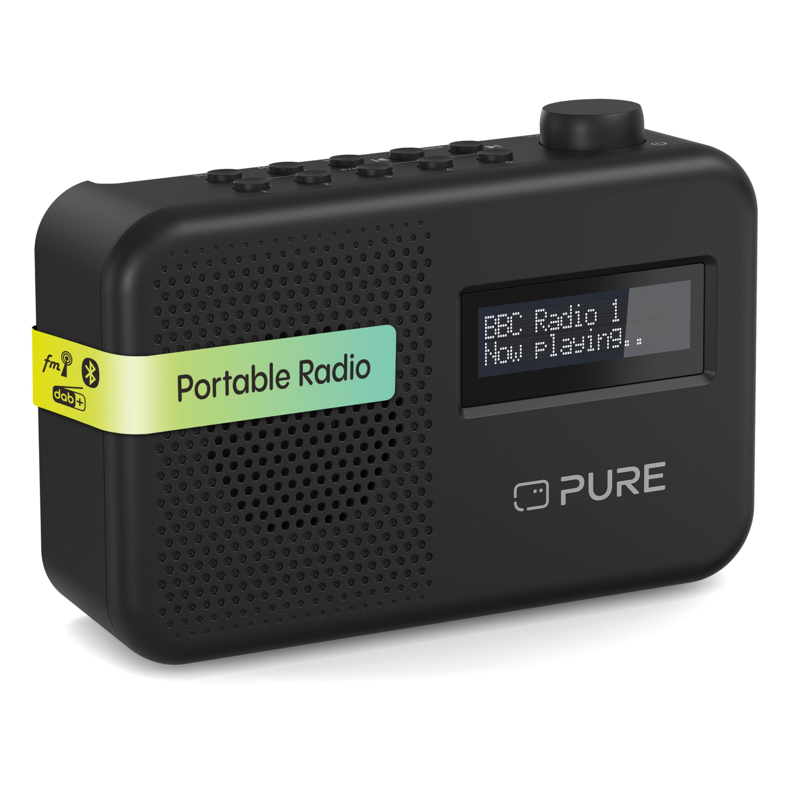 Pure Elan One2 Portable DAB+/FM Radio with Bluetooth – Charcoal Black
