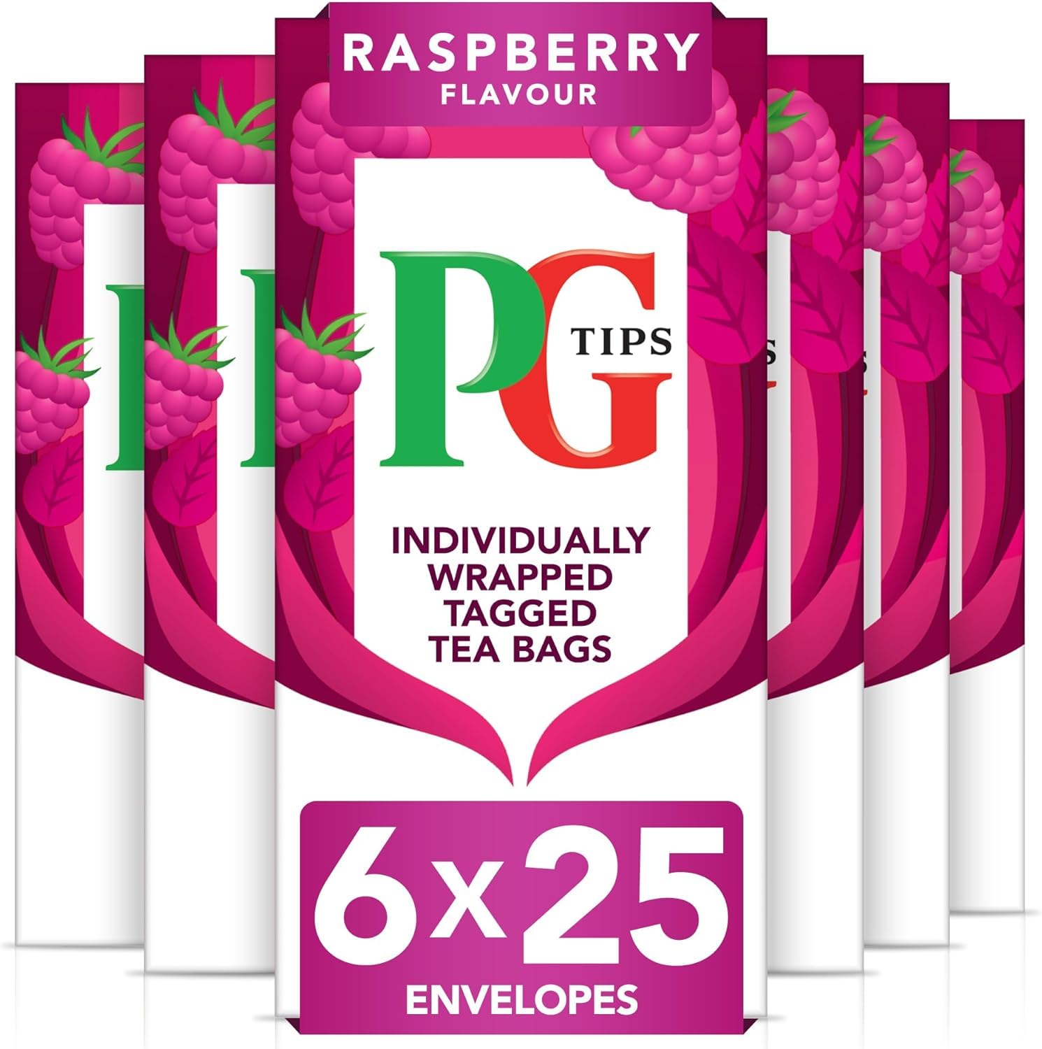 PG Tips Raspberry Leaf Tea Bags | Bulk Fruit Infusion | 150 Envelopes