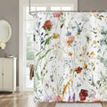 Hnmdmyi Floral Shower Curtain | Waterproof Polyester Flower Bath Decor