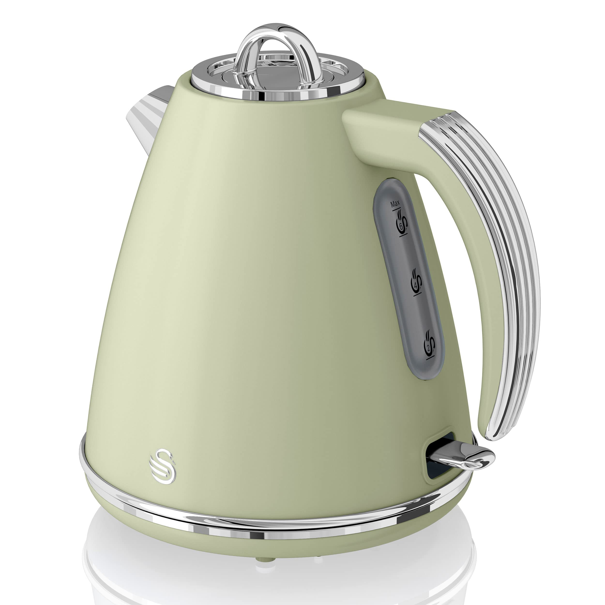 Swan Retro Jug Kettle – 1.5L Fast Boil Electric Kettle, Green